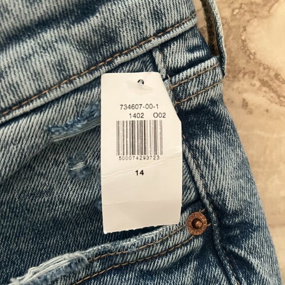 Old Navy High-Waisted OG Straight Ankle Jeans Light Blue Wash Size 14 NWT - Picture 8 of 13